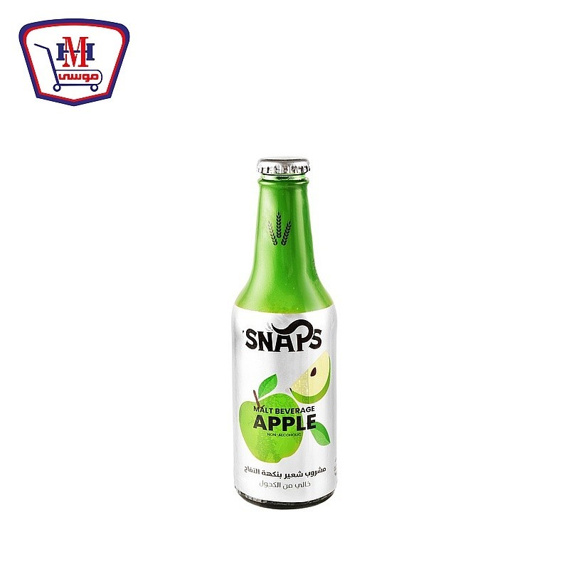 سنابس مشروب شعير تفاح زجاج 250 مللى