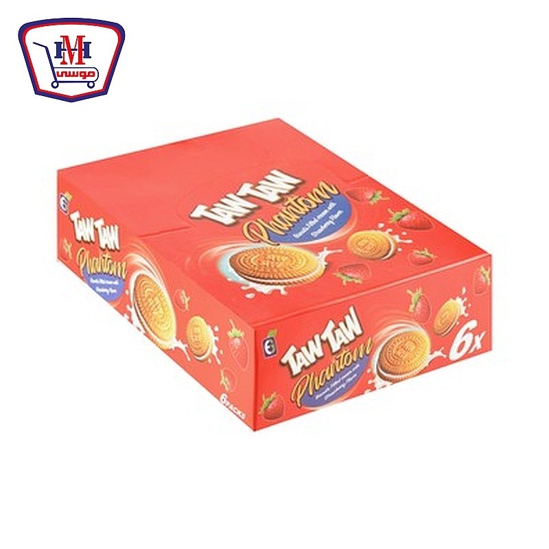 تاوتاو فانتوم بسكويت فراوله علبه × 6 باكو