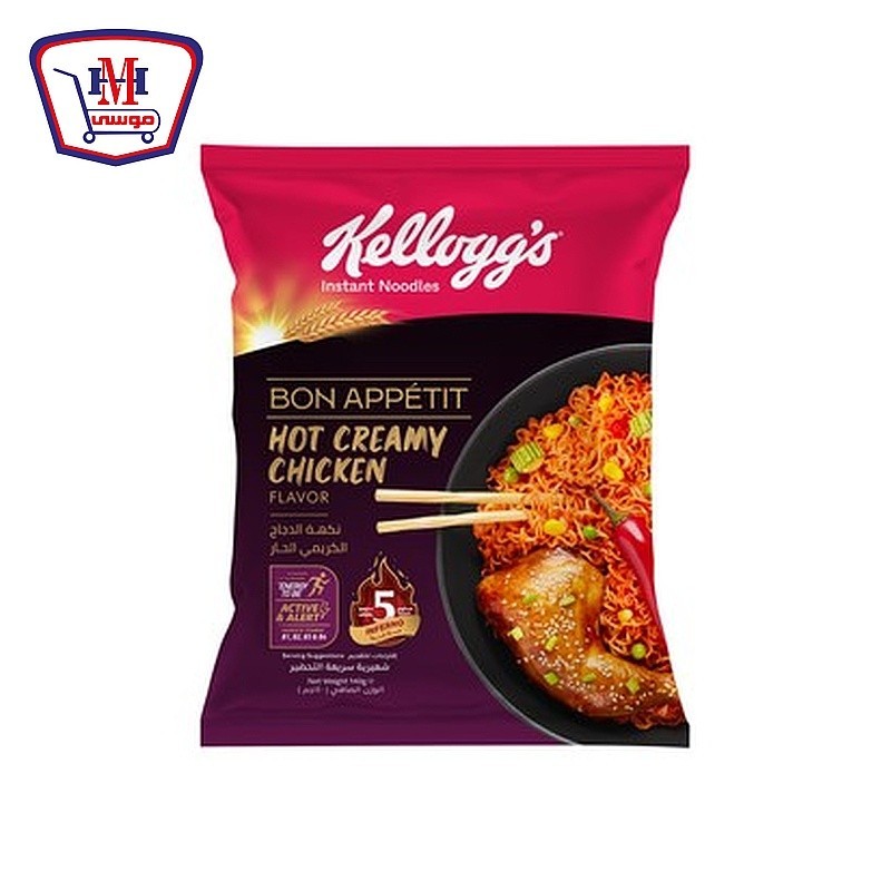 كيلوجز نودلز بريميم دجاج كريمى حار 140 جرام