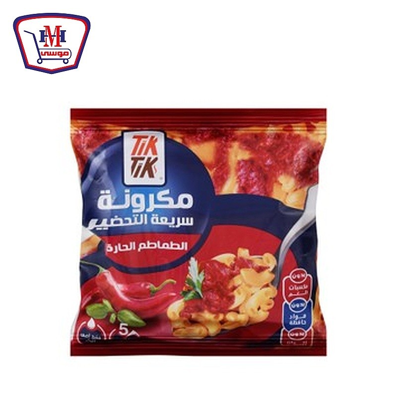 تيك تاك مكرونة سريعه التحضير بطعم الطماطم الحارة 65 جرام