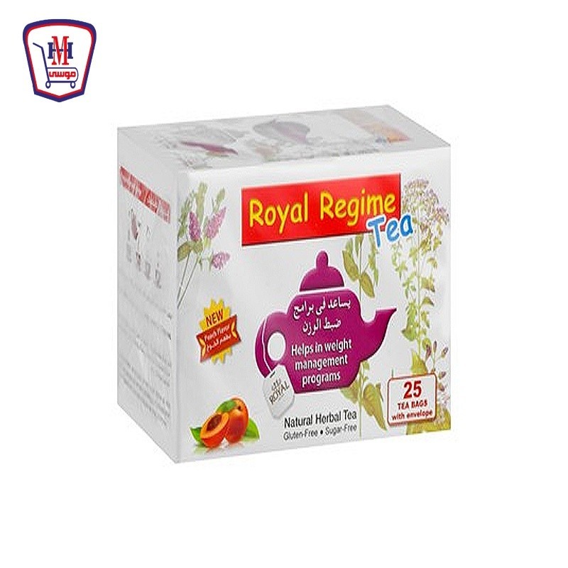 رويال شاى ريجيم بالخوخ 25 كيس