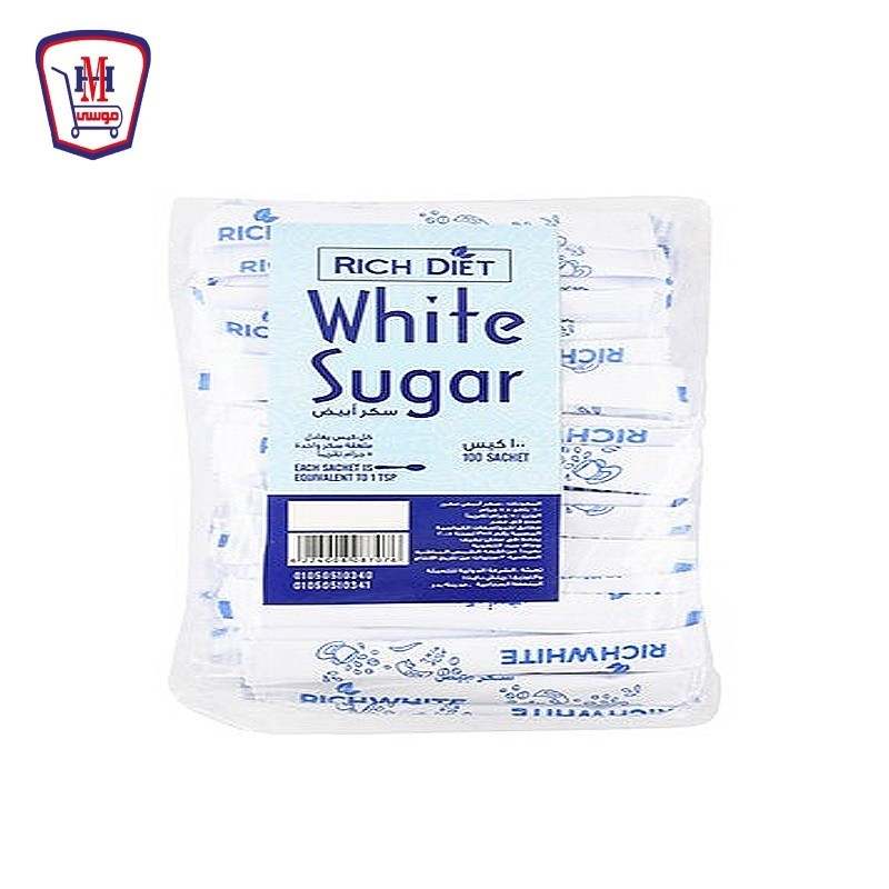 ريتش سكر ابيض كيس 100 ظرف