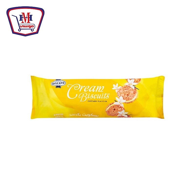 بسكاتو بسكويت بكريمه الكسترد 8 قطعه  علبه × 10 باكو