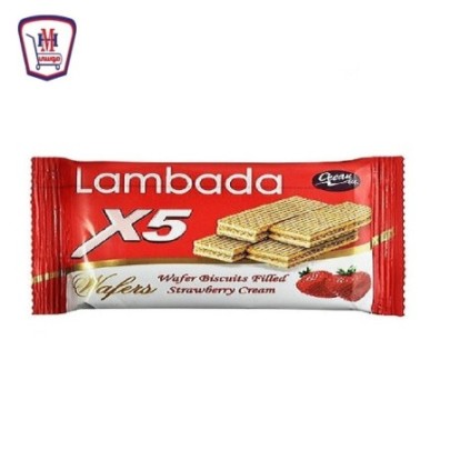 لمبادابسكويت ويفر x5 فراوله