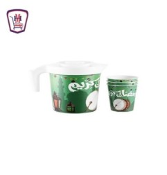صورة دورق بلاستيك بيور خيامى 2 لتر + 3 كوب من موسى - هايبر موسى