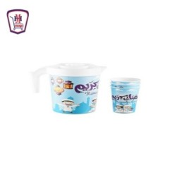 دورق بلاستيك بيور خيامى 2 لتر + 3 كوب