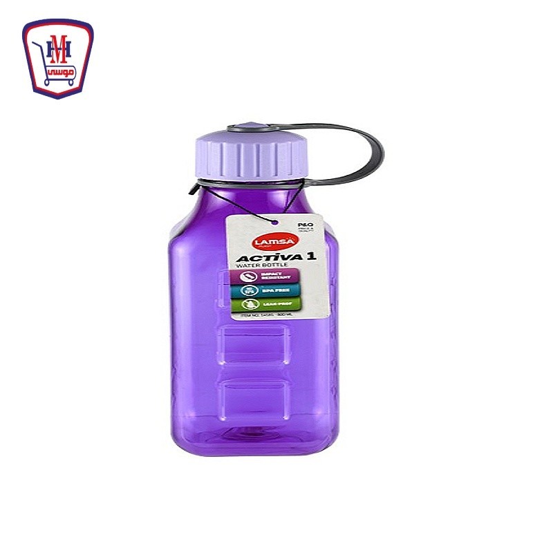 لمسه بلاست زجاجه مياه مربعه اكتيف 1 750 مللى