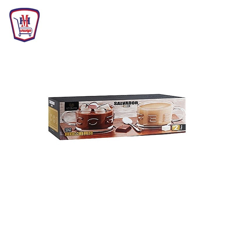 سيتى جلاس طقم مج زجاج 300 مللى 2 قطعه Salvador