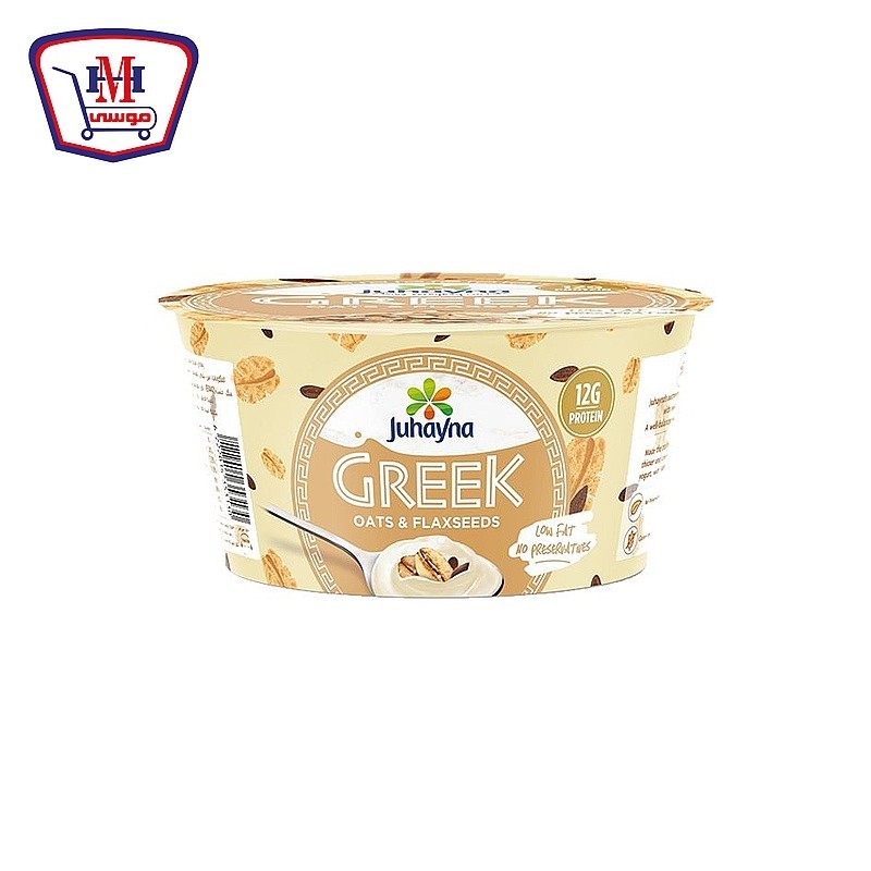 جهينه زبادى يونانى بالشوفان و بذور الكتان 180 جرام