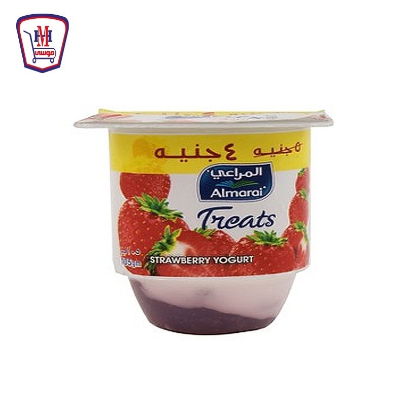 المراعى زبادى تريتس قطع الفراوله 105جرام وفر 1 جنيه