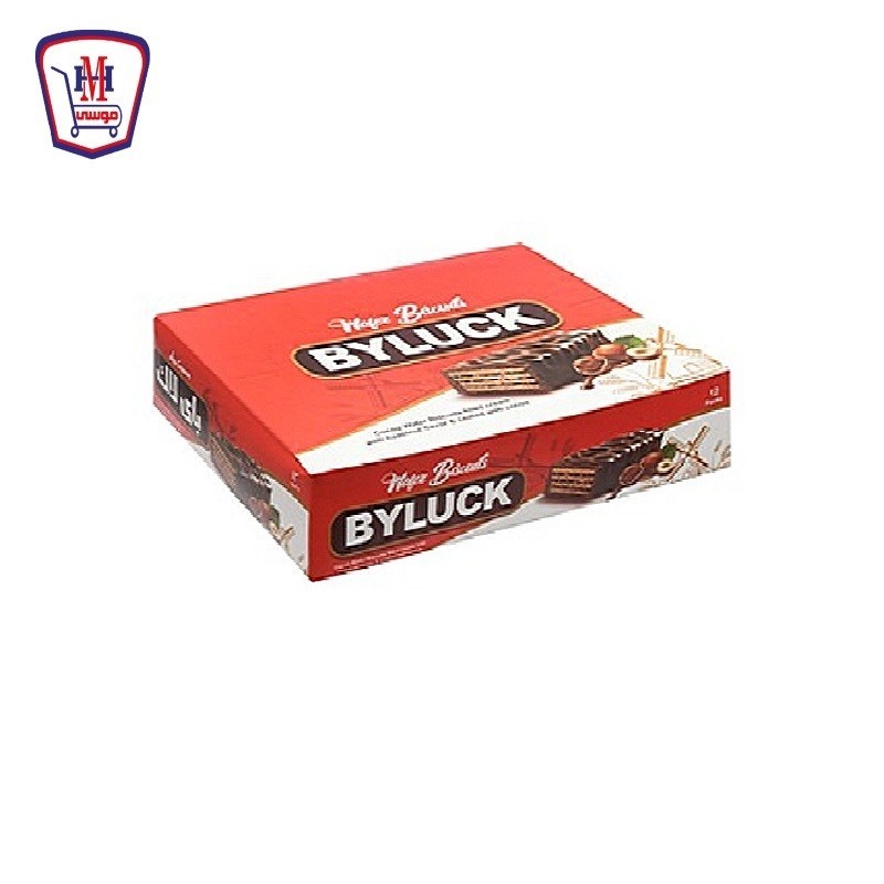 باى لاك بسكويت ويفربالشيكولاته والبندق  علبة × 12 قطعه