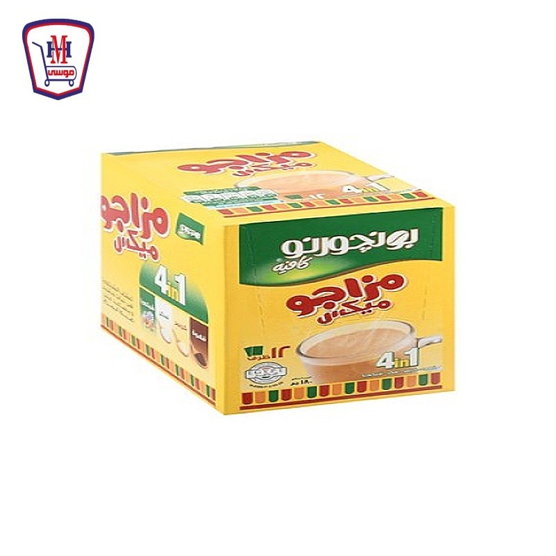 بونجورنو مزاجو 4 × 1 ميكس 15 جرام  علبه × 12 ظرف