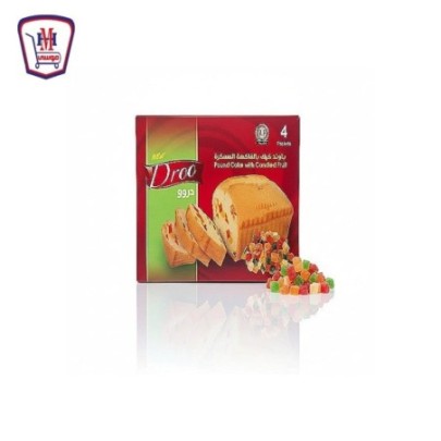 دروو باوند كيك بالفاكهه المسكره 85 جرام مسعر علبه × 4 قطعه | هايبر موس