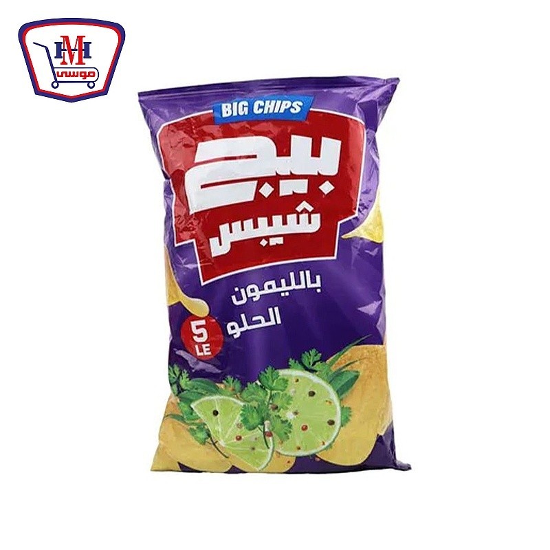 تايجر بيج شيبس ليمون حلو 24 -34 جرام