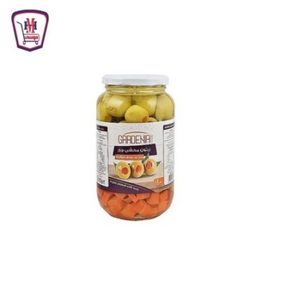 جاردينيا زيتون اخضر محشى بالجزر 1 كيلو جرام 1 كجم من جاردي | هايبر موس
