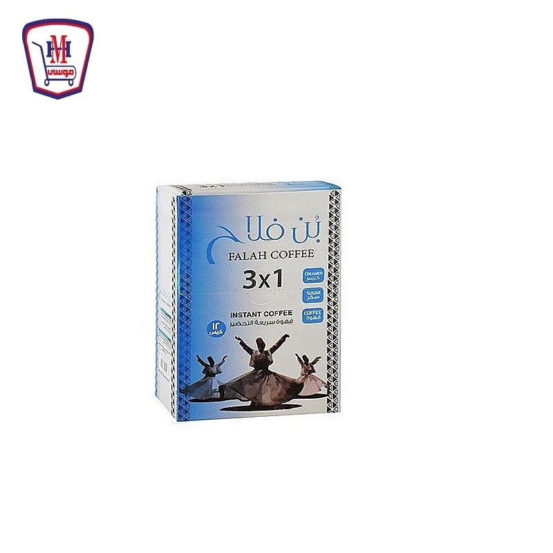فلاح قهوه سريعه التحضير 3 *1 علبه × 12 ظرف