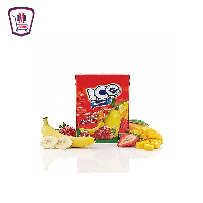 ايس عصير بودره ظرف كوكتيل 30 جرام  علبه 12ظرف