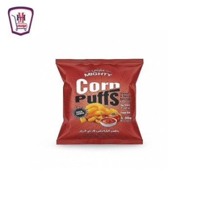 مايتى كورن بافس بطعم الكاتشب الحلو الحار 50 - 60 جرام | من مايتى | هاي
