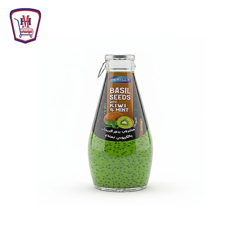 دوبيلا مشروب بذور الريحان كيوى نعناع 290 مللى
