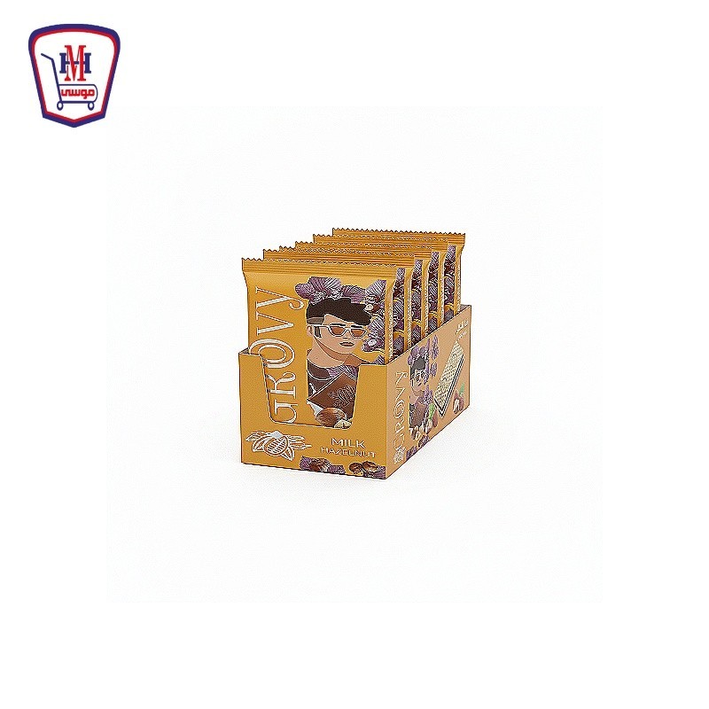 كورونا جروفى شيكولاته ميلك بندق 80 جرام علبه × 6 قطعه