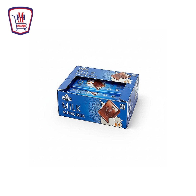 كورونا شيكولاته حليب جبال الالب 50 جرام علبه × 6 قطع