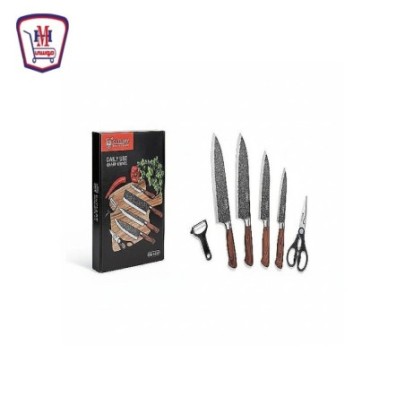 طقم سكاكين يد خشب علبه 6 قطع — منزلي | هايبر موسى — تسوّق أونلاين