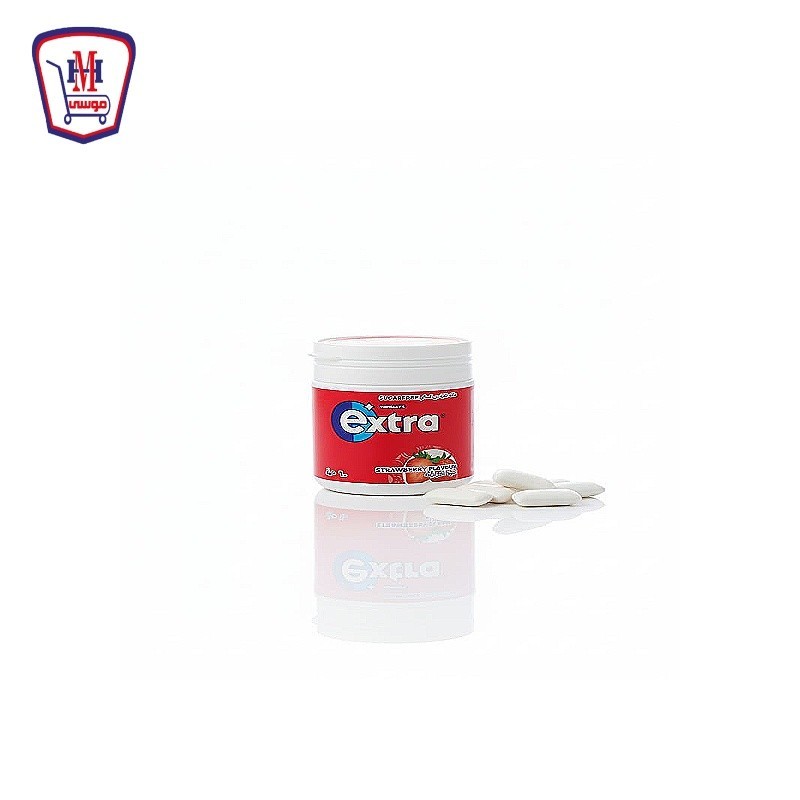 اكسترا لبان بنكهه الفراوله برطمان 60 حبه 84 جرام