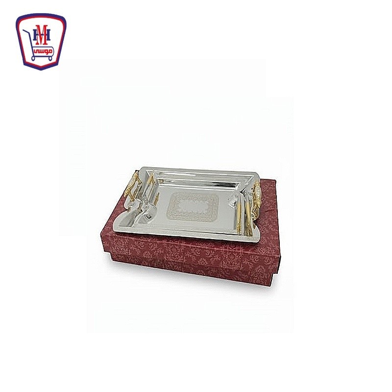 طقم صنيه استانلس 3 قطع ذهبي يد خنجر