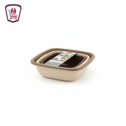 لمسه بلاست طقم بوله خضار وفاكهه سكوير مربعه 3 قطع مقاسات — | هايبر موس