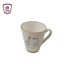 صورة مج قهوه بورسلين رسومات اطار بنى 2 لون من موسى - هايبر موسى