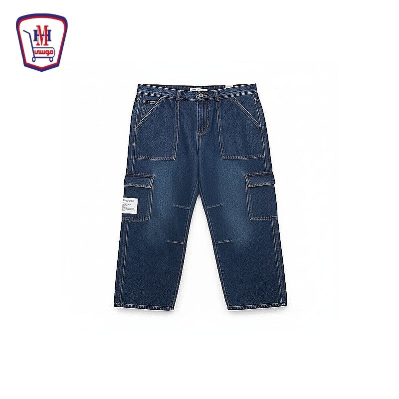 شروال جينز وايد ليج كارجو زارا م 3193