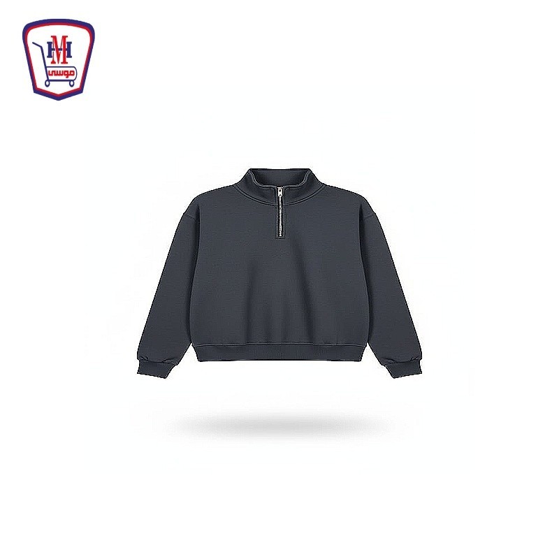 سوى تيشيرت شتوى اوفر سايز ساده نص سوسته