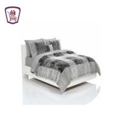 طقم لحاف فرو فنورد كبير سحر العيون LONG Home عدد 4 قطع من | هايبر موسى