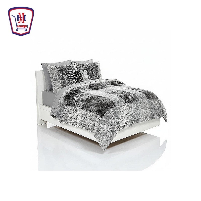 طقم لحاف فرو فنورد كبير سحر العيون LONG Home عدد 4 قطع
