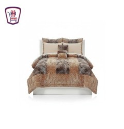 طقم لحاف فرو فنورد كبير سحر العيون LONG Home عدد 4 قطع