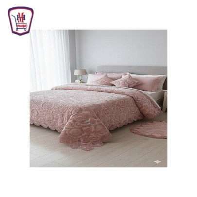 طقم مفرش سرير الراعى ايرو قطن فيروز 4 قطع