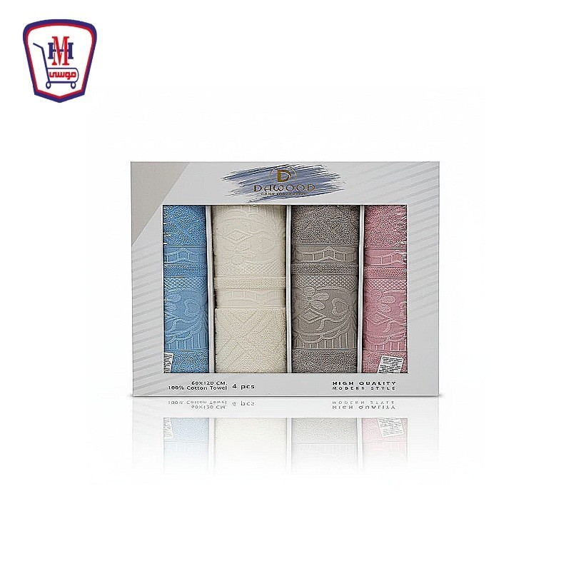 طقم فوط كارولينا 601- جوبير 4 قطع 60×120 سم