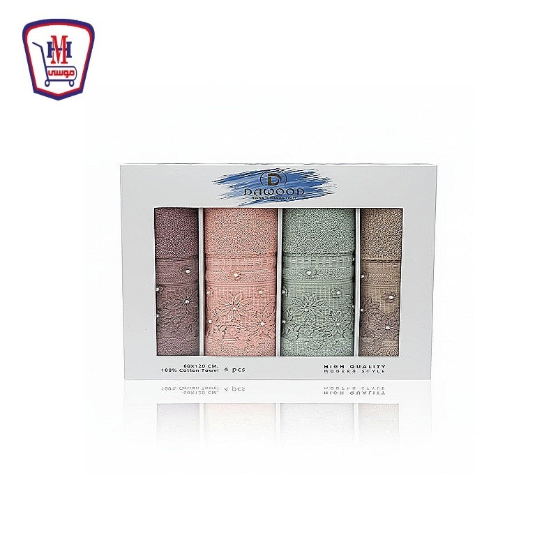 طقم فوط الماس 598- جوبير 4 قطع 60×120 سم