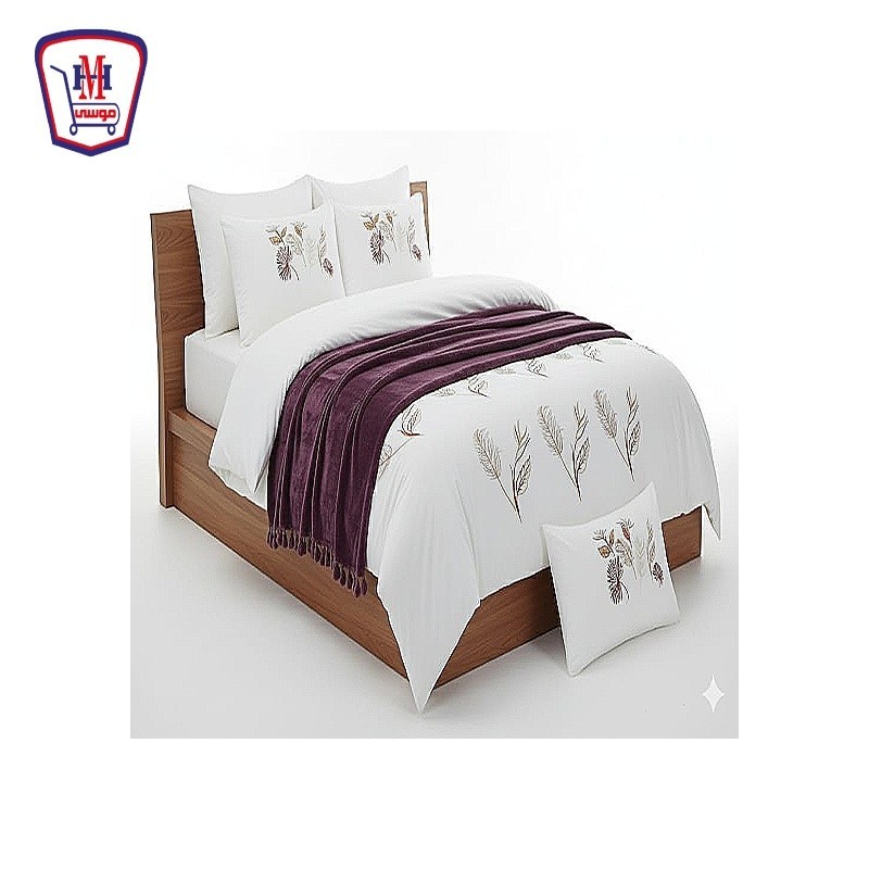 طقم دفايه سرير كبير اسيل 5 قطع