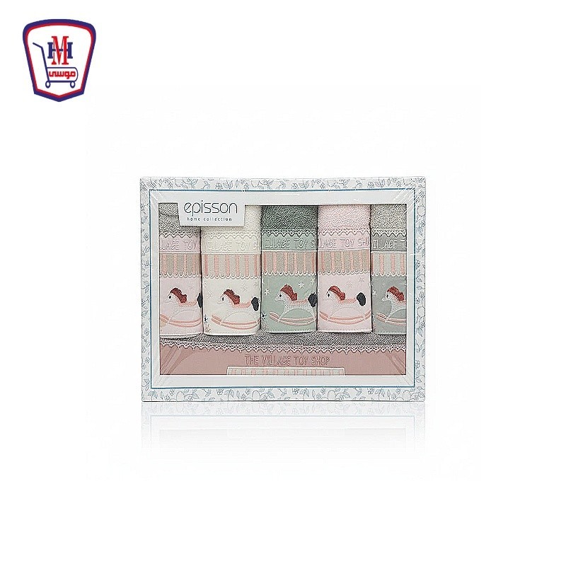 EPISSON طقم فوط اطفال 6 قطع J210 ( 60 سم × 80 سم )