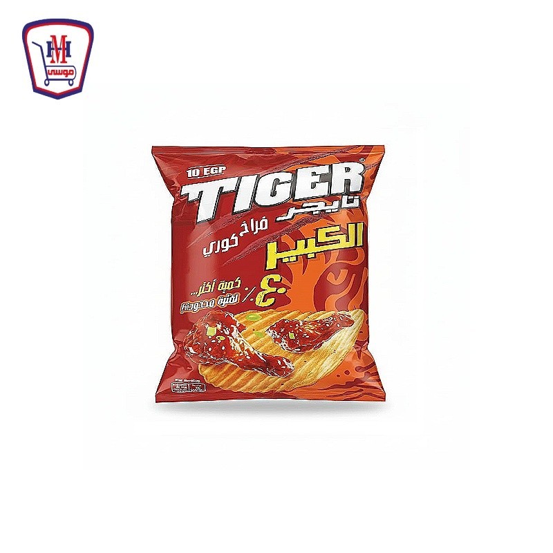 تايجر شيبس الكبير فراخ كورى 73-83 جرام 40% اكتر