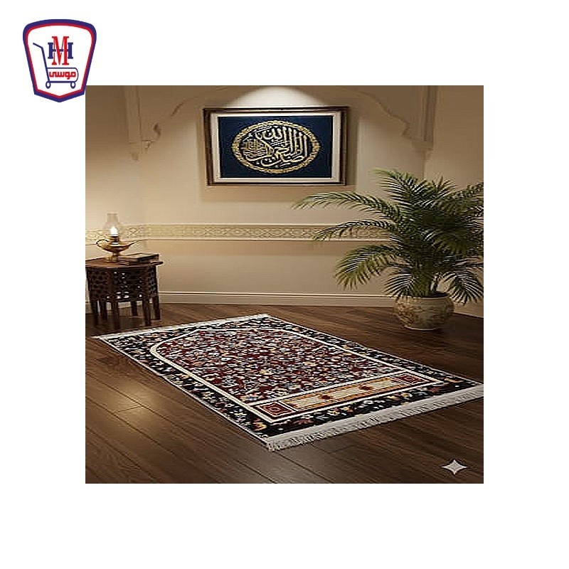 سجاد صلاه العبور قطيفه منقوش ضهر دوتس ابيض