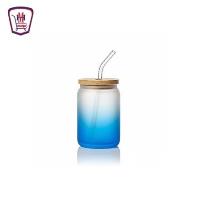 مج زجاج لونين مشبر غطاء خشب بشاليموه من موسى | هايبر موسى