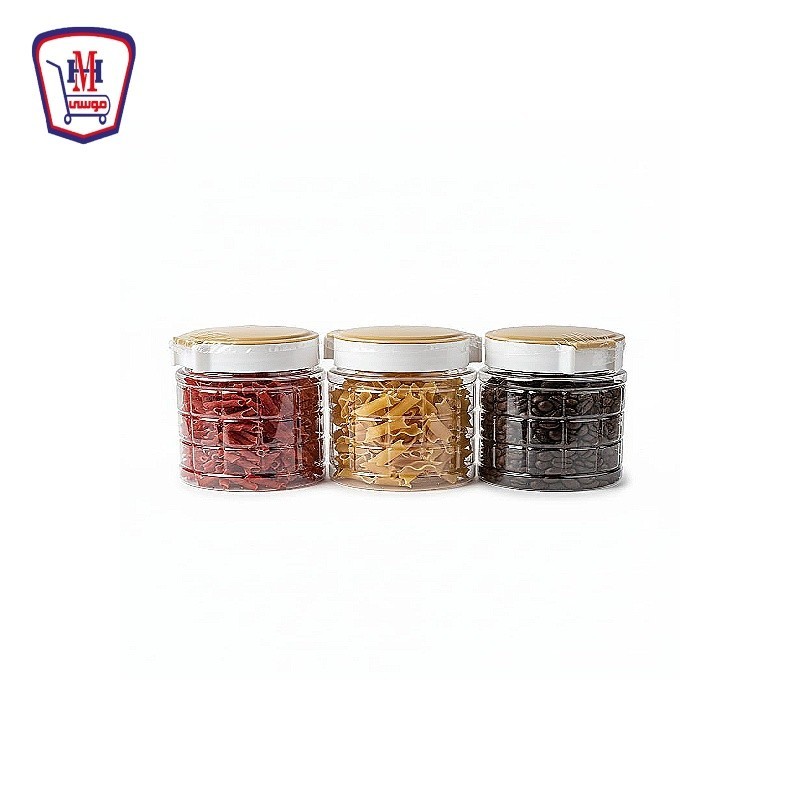 لمسه برطمان تخزين لوكس 450 مللى 3 قطعه