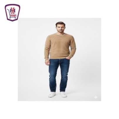 بلوفر تريكو راوند بوص ساده خط حوض مون موديل 7006 7006 مل م | هايبر موس