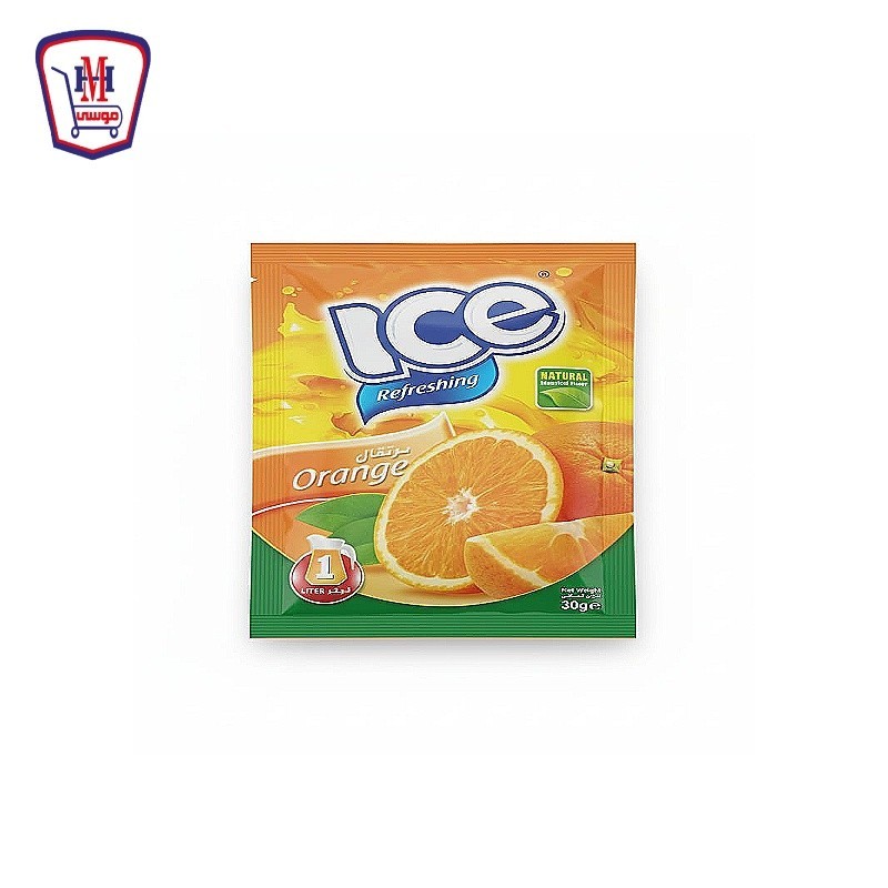 ايس عصير بودره برتقال ظرف 30 جرام  ظرف