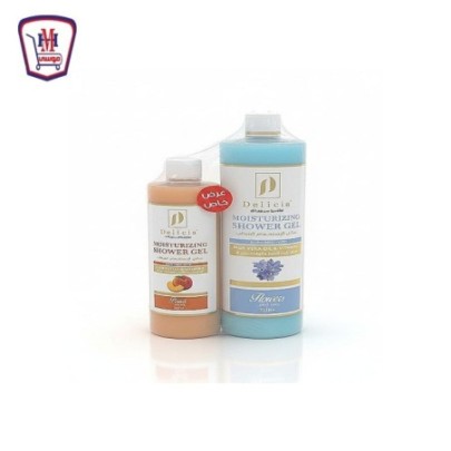 ديليسا شاور جل استحمام مرطب روائح 1 لتر + شاور 500 مللى عرض
