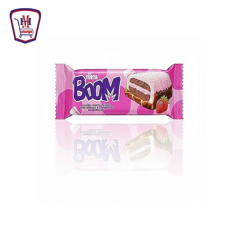 تورتا بوم كيك حشو كريمه الفراوله