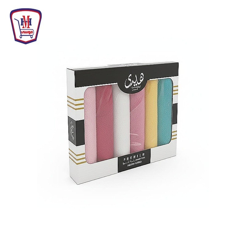 طقم فوط تواليت اولاد عبد القادر هايدى 6 قطع علبه  ( 30 سم × 30 سم )