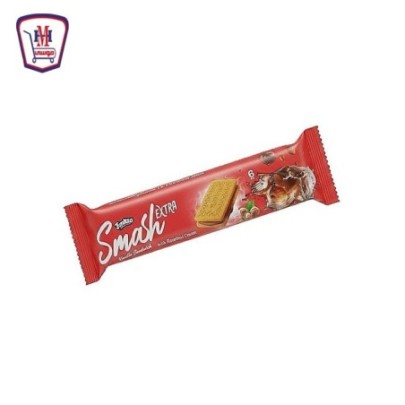 كيمتزو سماش اكسترا بسكويت فانيليا محشو بالبندق 6 قطع ساندوتش 1 باكو